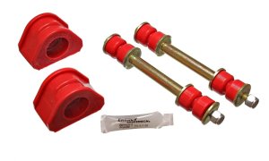 Lincoln Navigator Sway Bar Bushing Set - Front - Energy Suspension - 33mm Bar Diameter + Includes End Links + Performance Polyurethane - Red - `97-`01